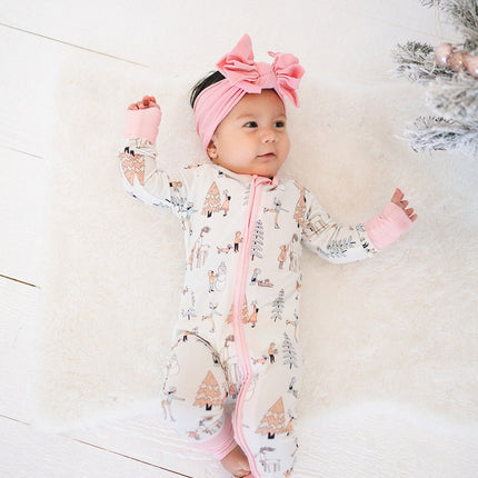 Snow Day Pink (Convertible Zip Footies)