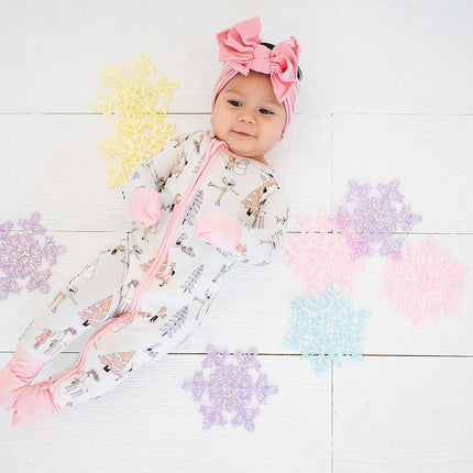 Snow Day Pink (Convertible Zip Footies)