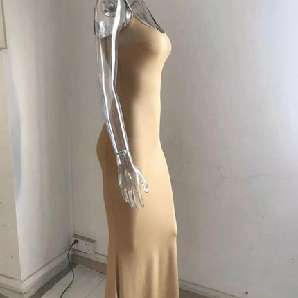 Spaghetti Strap Bodycon Maxi Dress