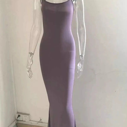 Spaghetti Strap Bodycon Maxi Dress