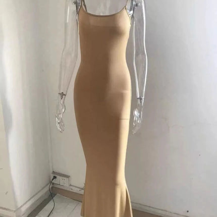 Spaghetti Strap Bodycon Maxi Dress