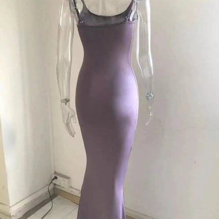 Spaghetti Strap Bodycon Maxi Dress