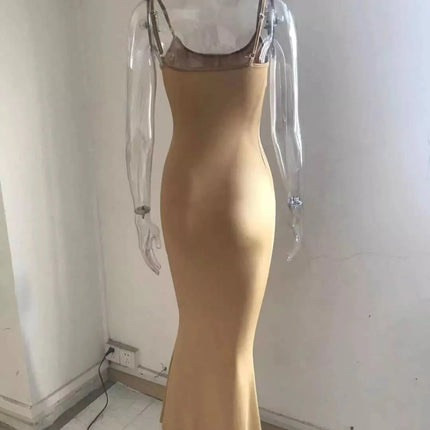 Spaghetti Strap Bodycon Maxi Dress