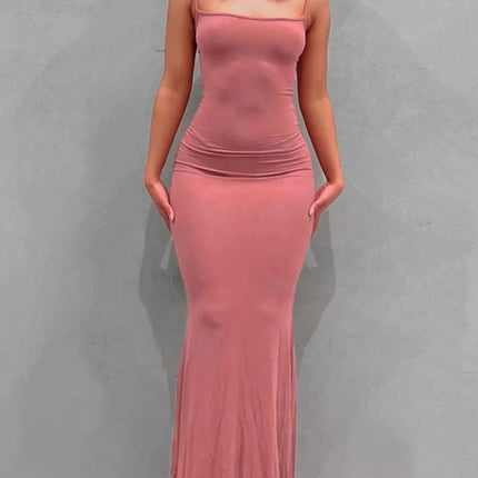 Spaghetti Strap Bodycon Maxi Dress