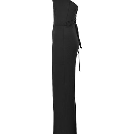 Strapless Fashion Lace-Up Back Jumpsuit