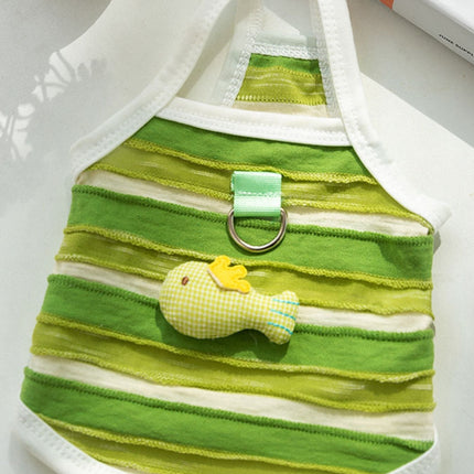 Stylish Striped Breathable Pet Top