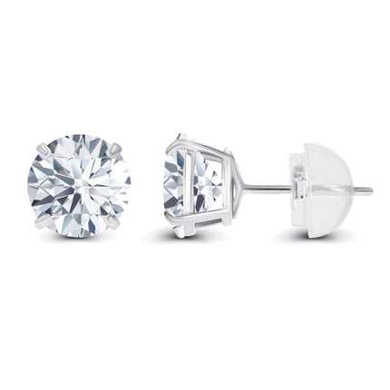 3.00 CTW AGI Certified Lab-Grown Diamond Stud Earrings in 14K Gold – E/VS
