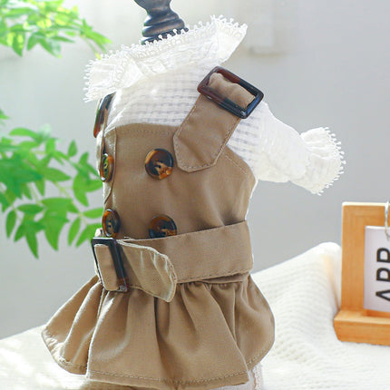 Stylish Buckle Pet Trench Coat