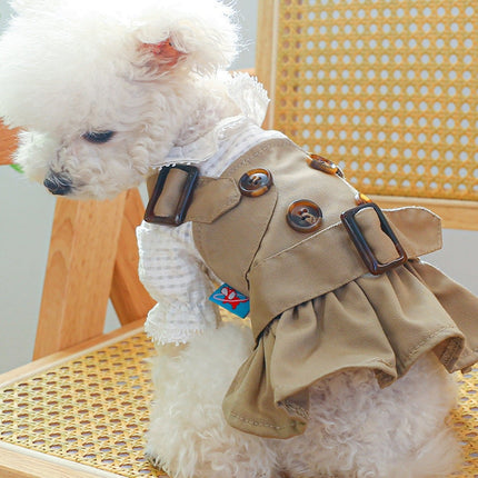 Stylish Buckle Pet Trench Coat