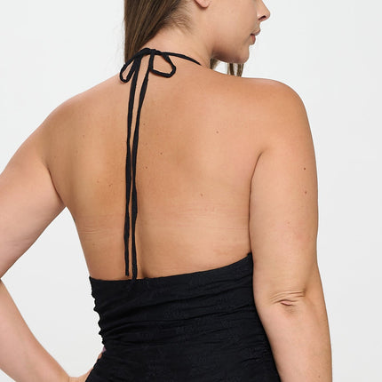 Halter Neck  Ruffle Top