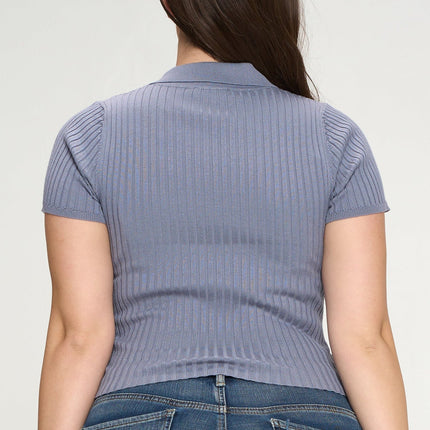 Short Sleeve Ribbed Top