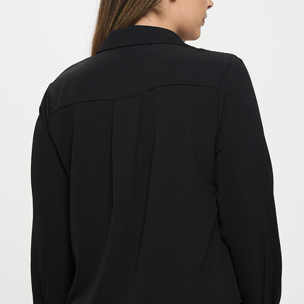 Collared Button Down Long Sleeve Top