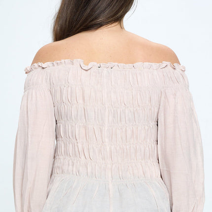 Off Shoulder Long Sleeve Top