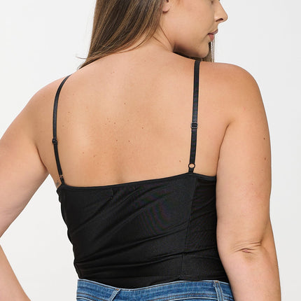 Plus Size Front Lace Bodysuit