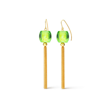 Tassel Bead Drop Earrings