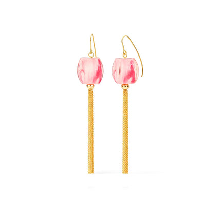 Tassel Bead Drop Earrings