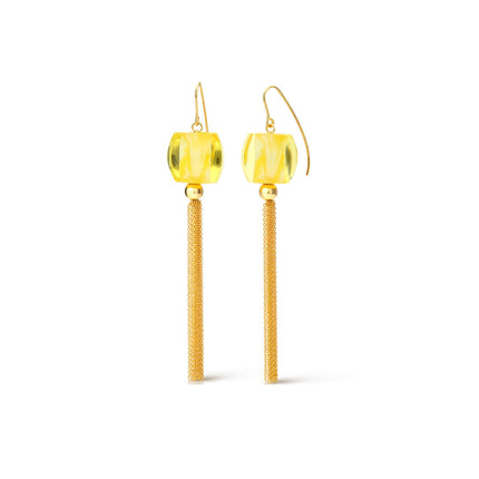 Tassel Bead Drop Earrings