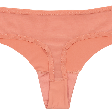 Pink Laser Cut Thong with Mesh Back