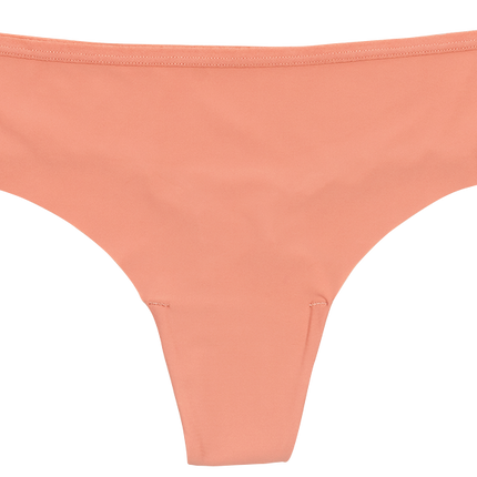 Pink Laser Cut Thong with Mesh Back