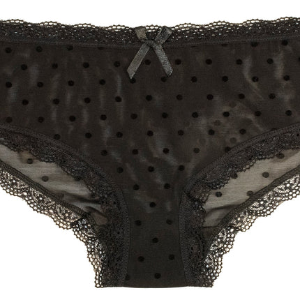 Polka Dot Mesh and Lace Hipster