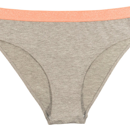 High Waist Cotton Cheeky with Shimmer Elastic