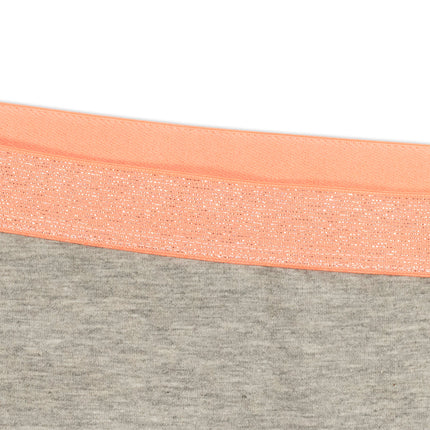 High Waist Cotton Thong with Shimmer Elastic