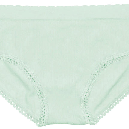 Seamless Textured Hipster with Picot Trim