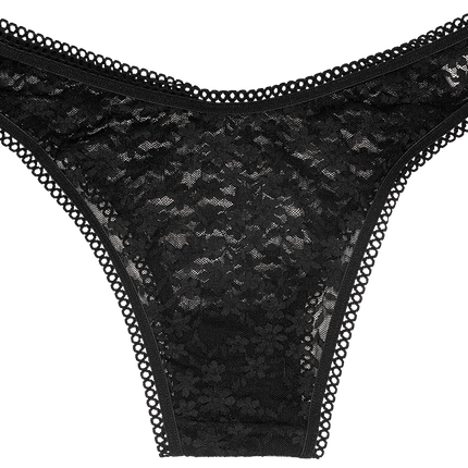 High Leg Daisy Lace Cheeky with Picot Trim - Last Chance