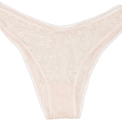 High Leg Daisy Lace Cheeky with Picot Trim