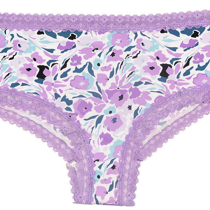 Purple Micro Hipster with Lace Trim