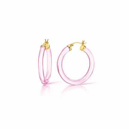 Thin Lucite Hoop Earrings