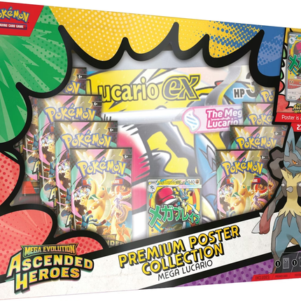 2026 Pokémon Mega Evolution Ascended Heroes Mega Lucario Premium Poster Collection