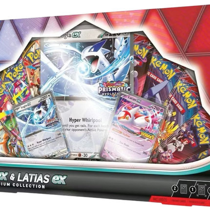 2025 Pokémon Prismatic Evolution Lugia ex & Latias ex Premium Collection Box