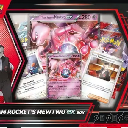 2025 Pokémon Scarlet & Violet Destined Rivals Team Rocket's Mewtwo EX Box