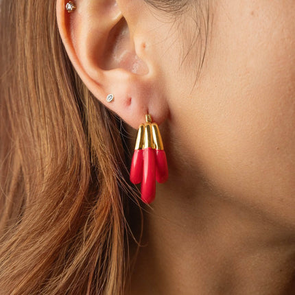 Triple Hoop Lucite Earrings