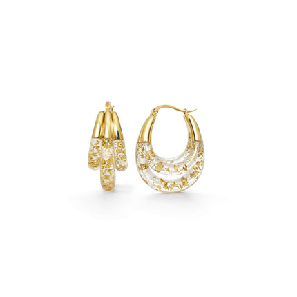 Triple Hoop Lucite Earrings