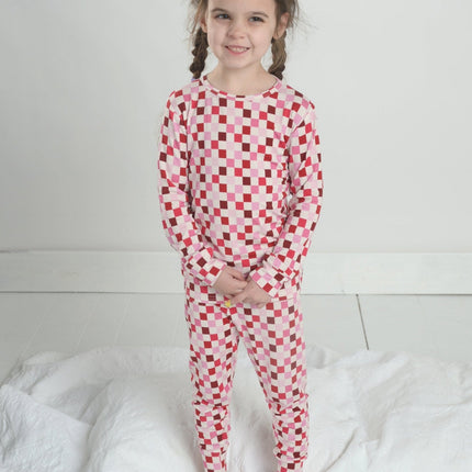 Checkered Bamboo Pajama Set