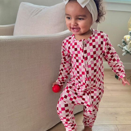 Checkered Bamboo Romper