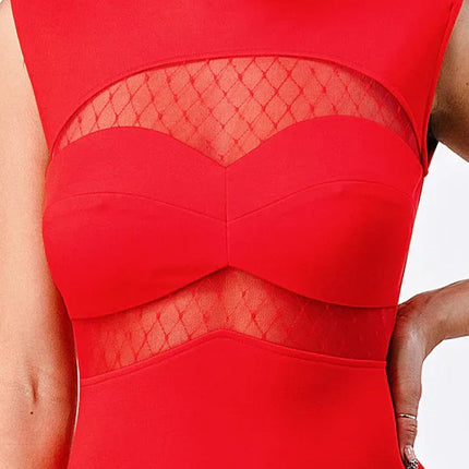 Fishnet Bodycon Midi Dress