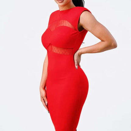 Fishnet Bodycon Midi Dress