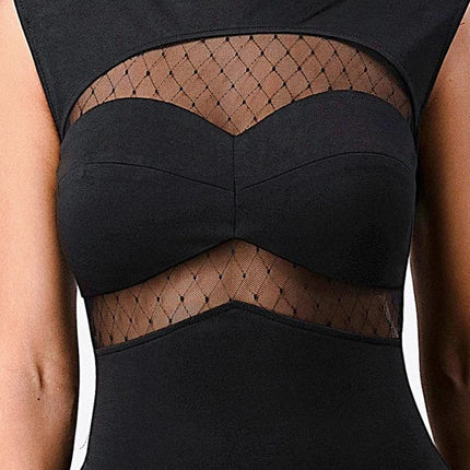 Fishnet Bodycon Midi Dress