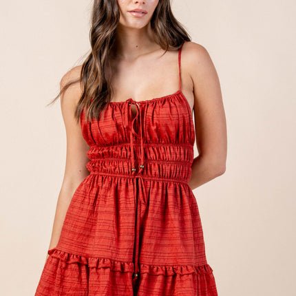JACQUARD NYLON RAYON MINI DRESS