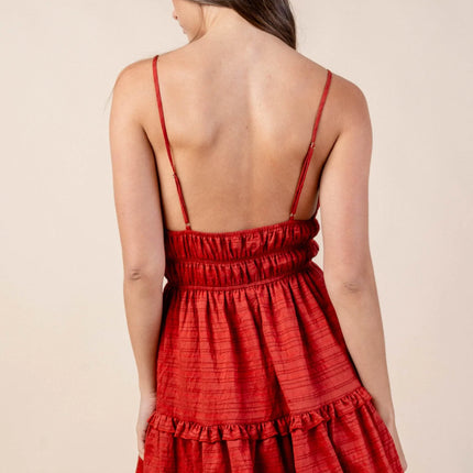 JACQUARD NYLON RAYON MINI DRESS