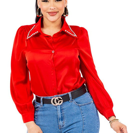 Diamond Collared Button Down Shirt
