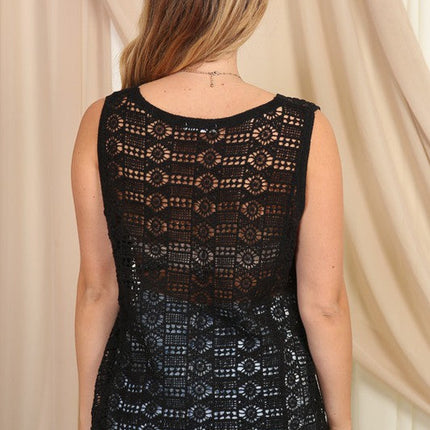 EMMA BOHO CROCHET V NECK TANK