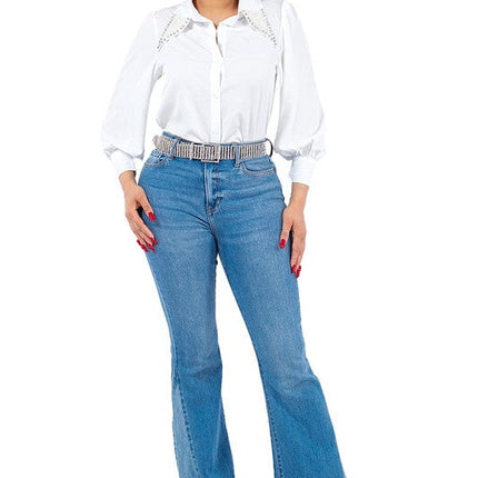 Pearl Collared Button Down Shirt