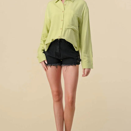 BASIC COLLARED BUTTON DOWN LONG SLEEVES SHIRTS