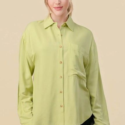 BASIC COLLARED BUTTON DOWN LONG SLEEVES SHIRTS