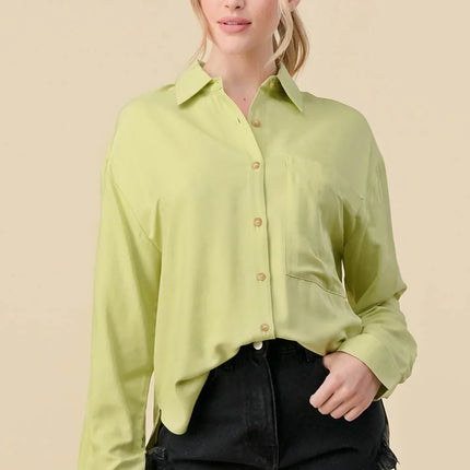 BASIC COLLARED BUTTON DOWN LONG SLEEVES SHIRTS