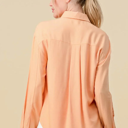 BASIC COLLARED BUTTON DOWN LONG SLEEVES SHIRTS